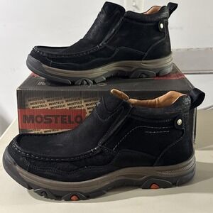 Mens Mostelo Hiking/ Outdoor Walking‎  Shoes Style 858 Cowhide Size 48 Black NEW